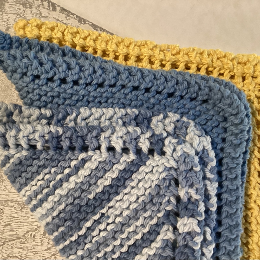 New Sunny Day knitted cloth collection. 3 towels.